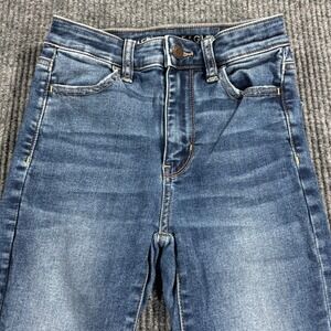 American Eagle Skinny Jeans Women 00 Blue Distressed Ne(x)t Level Stretch